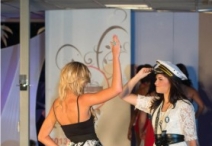 Carli Linde and model ending off her show